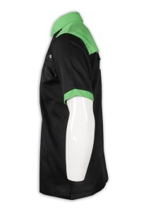 DS073 Personally designed darts team shirt polyester cotton card darts team shirt factory side view